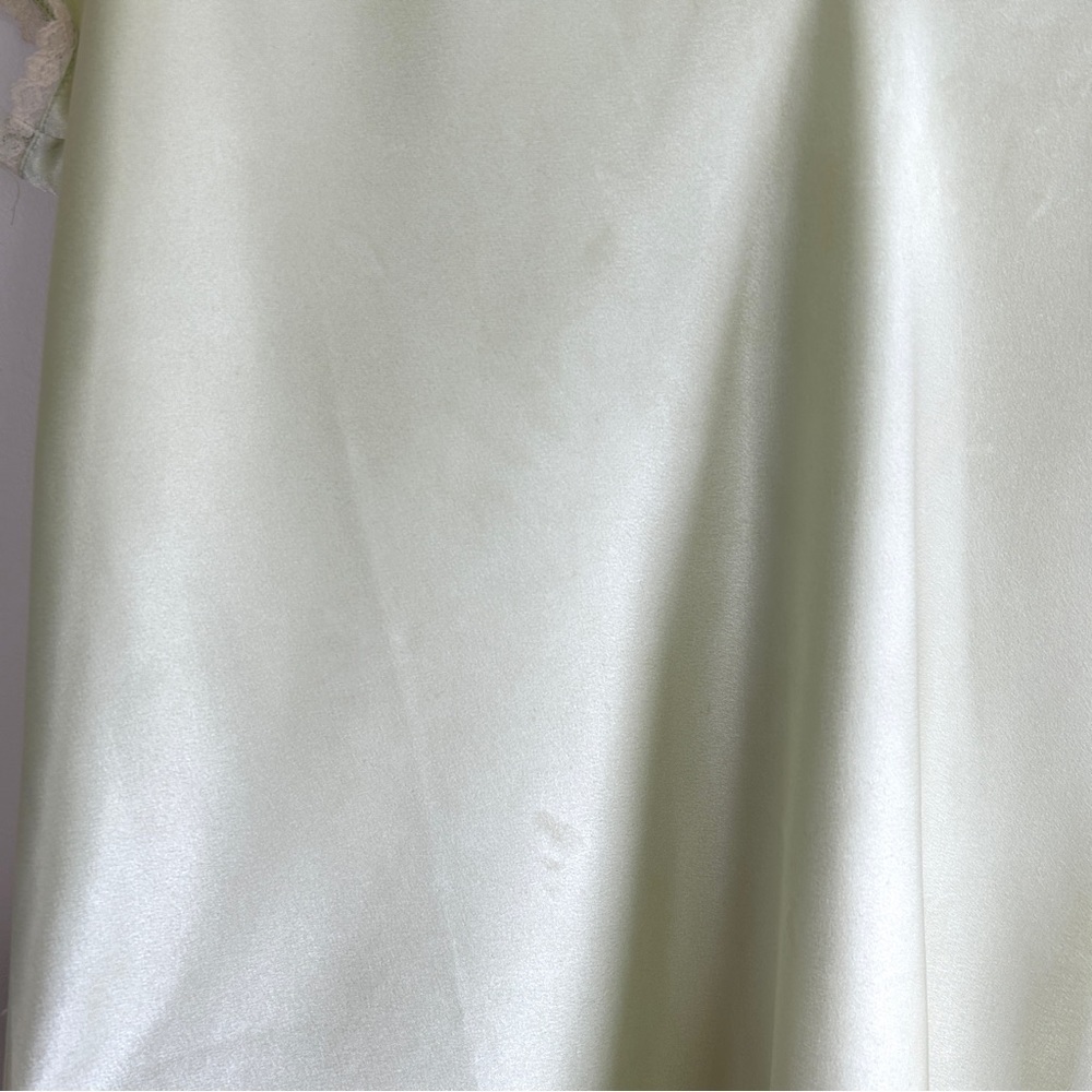 Vintage Oscar De La Renta Green Lace Night Gown - Picture 3 of 7
